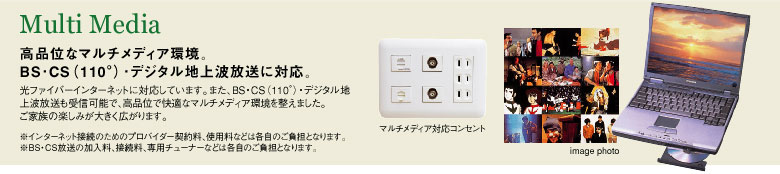 高品位なマルチメディア環境を実現。BS・CS（110°）・地上波放送（デジタル）に対応
